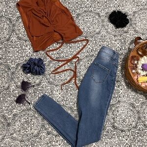 Fashion Nova Jeans Medium Wash Size 1/2